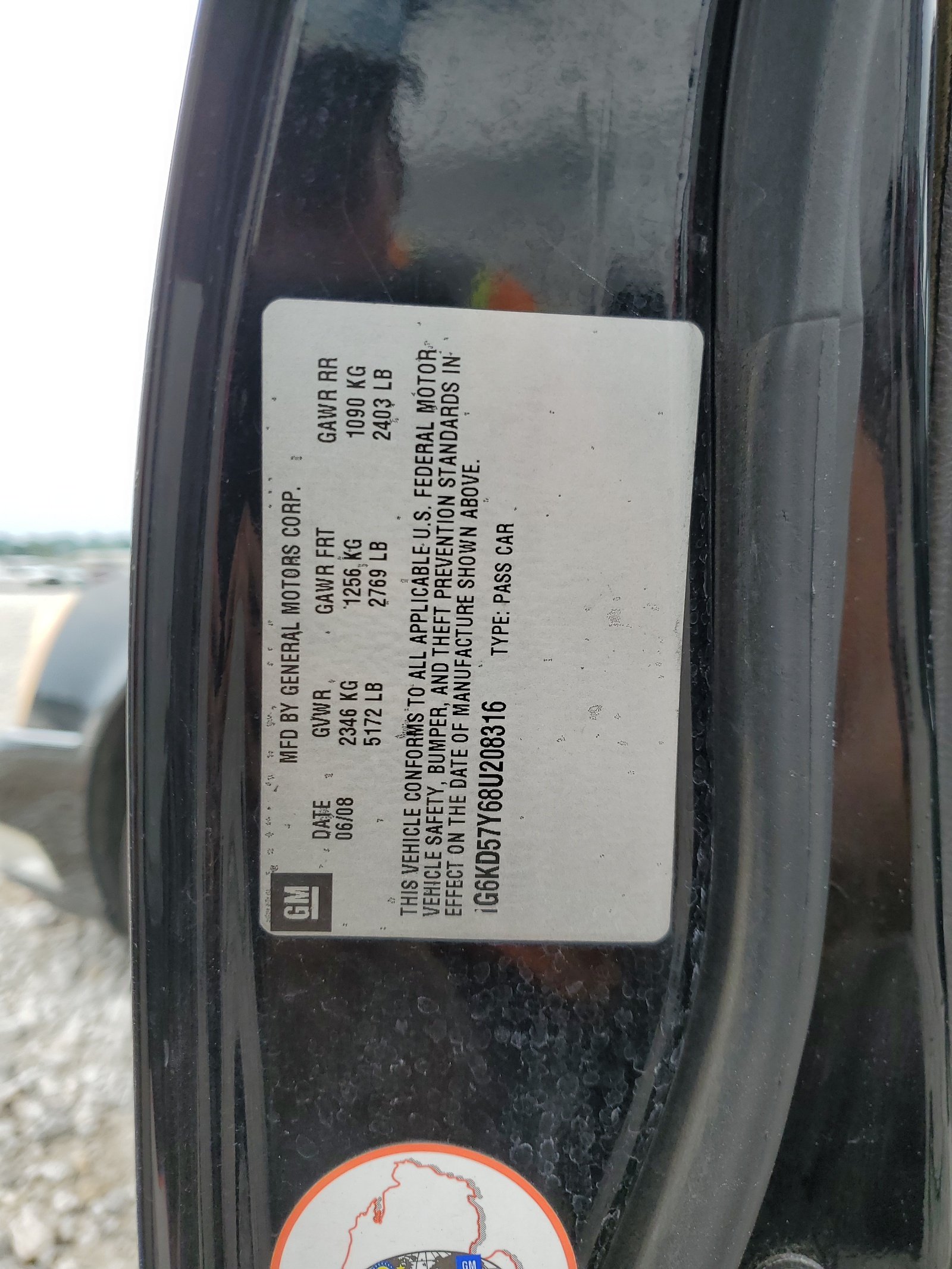 1G6KD57Y68U208316 2008 Cadillac Dts