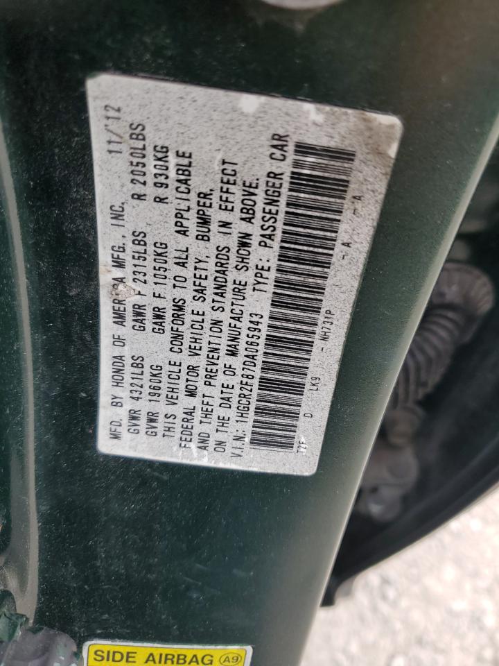 1HGCR2F87DA065943 2013 Honda Accord Exl