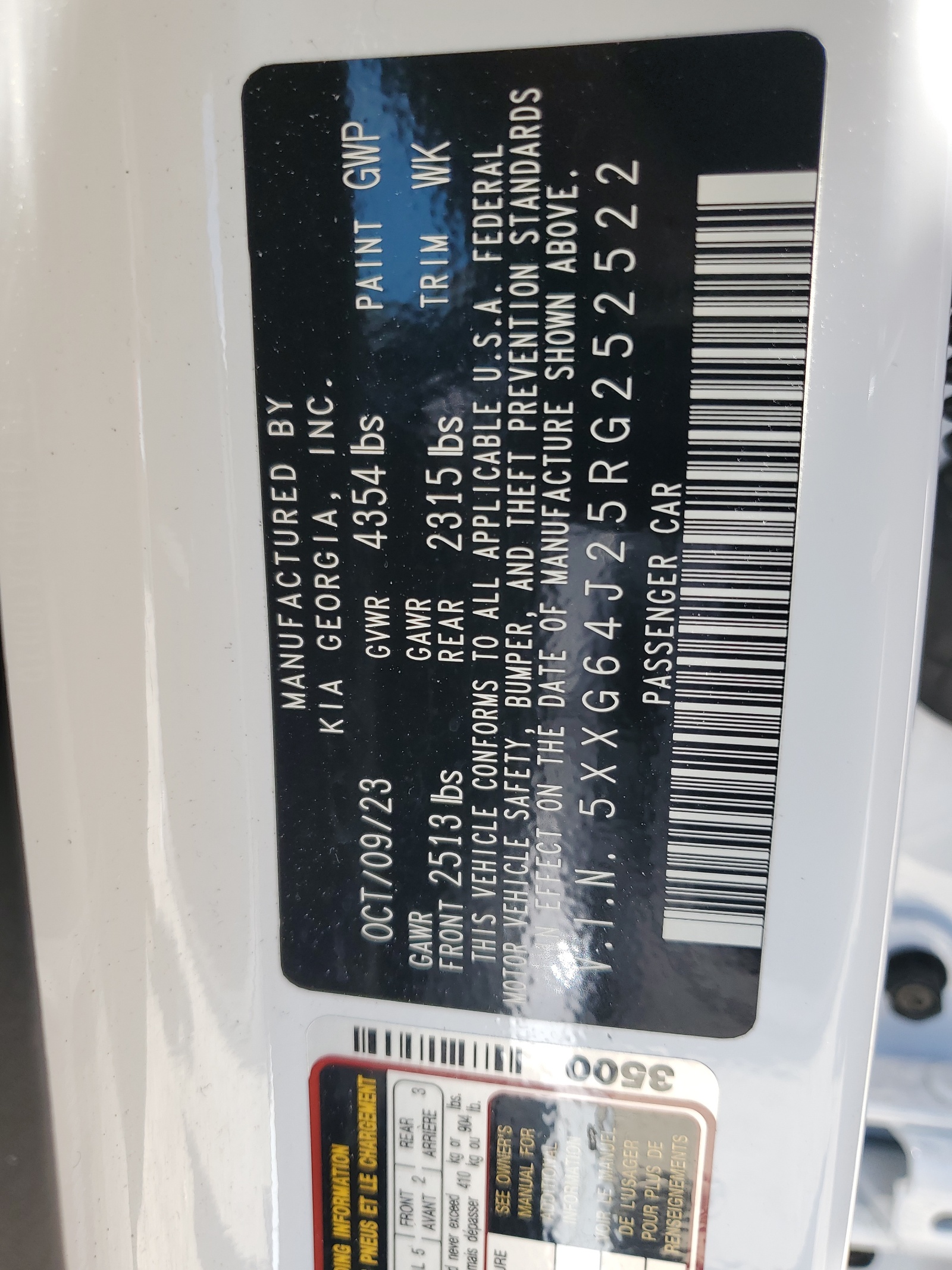 5XXG64J25RG252522 2024 Kia K5 Gt Line