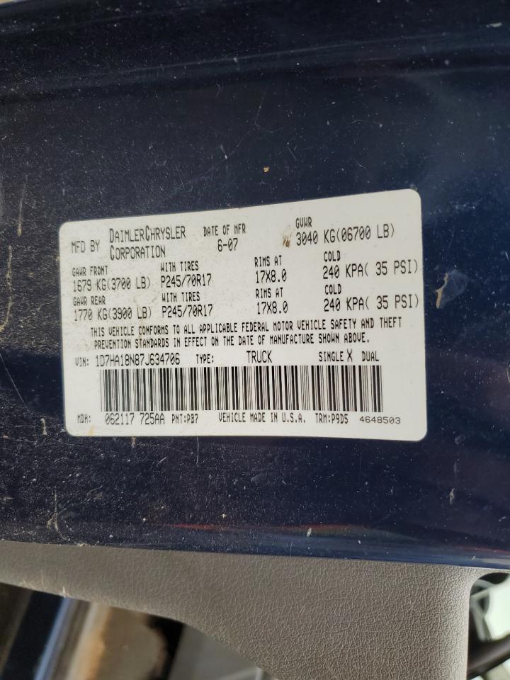 1D7HA18N87J634706 2007 Dodge Ram 1500 St