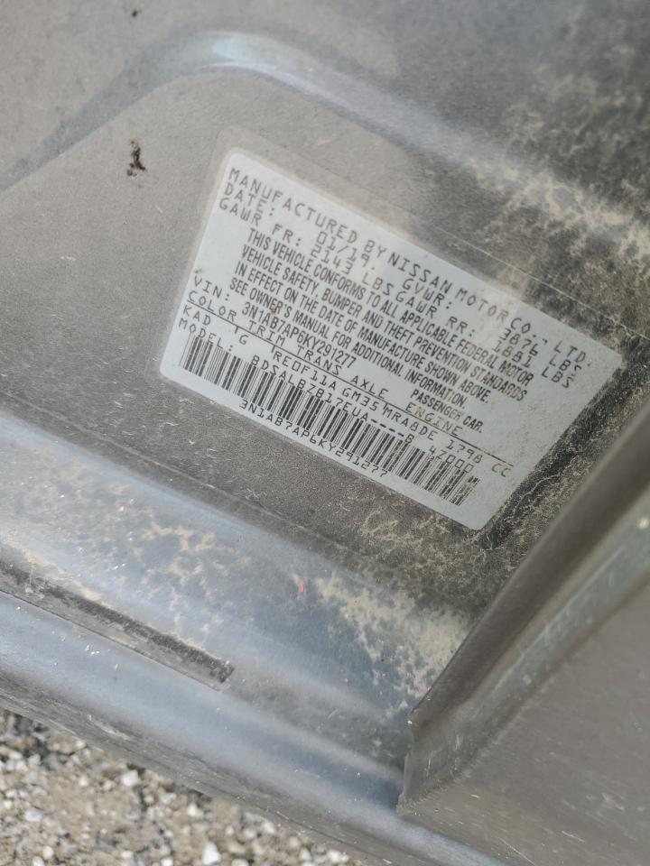 2019 Nissan Sentra S VIN: 3N1AB7AP6KY291277 Lot: 60282774