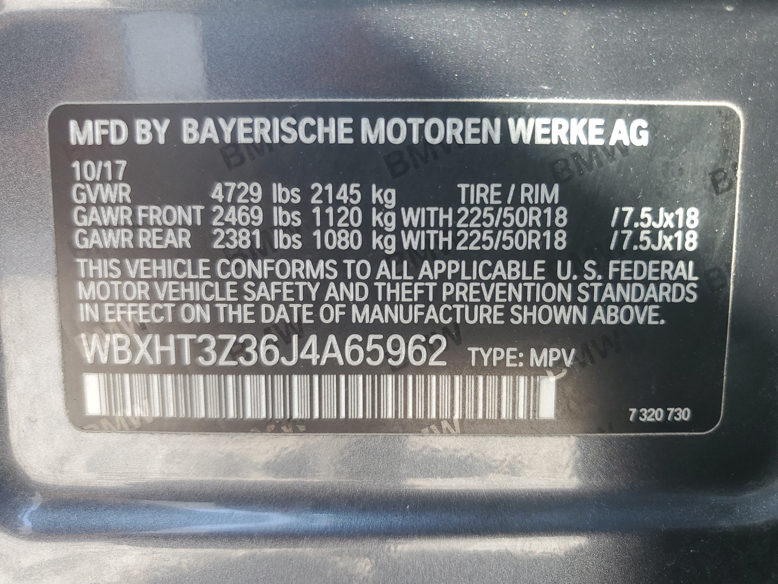 WBXHT3Z36J4A65962 2018 BMW X1 xDrive28I