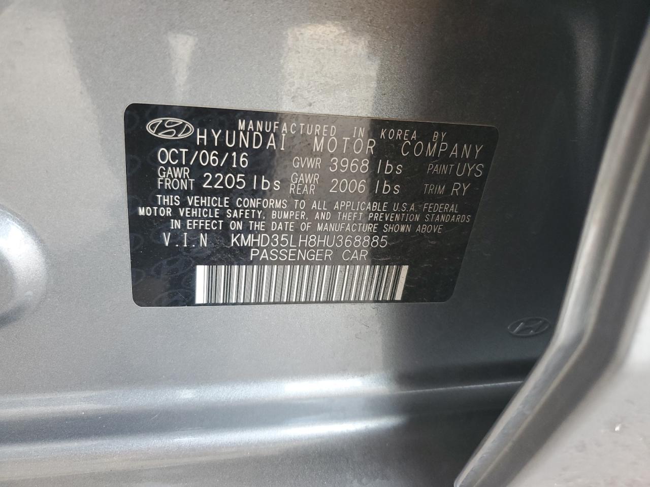 KMHD35LH8HU368885 2017 Hyundai Elantra Gt