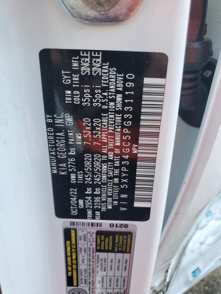 2023 Kia Telluride Ex VIN: 5XYP34GC5PG331190 Lot: 60031804