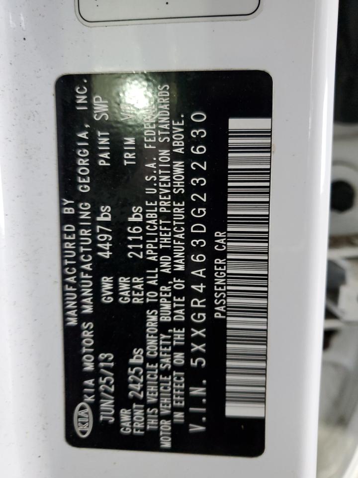 2013 Kia Optima Sx VIN: 5XXGR4A63DG232630 Lot: 57655634