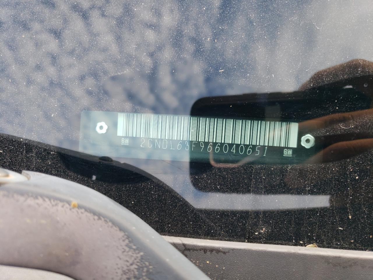 2006 Chevrolet Equinox Lt VIN: 2CNDL63F966040651 Lot: 57867784