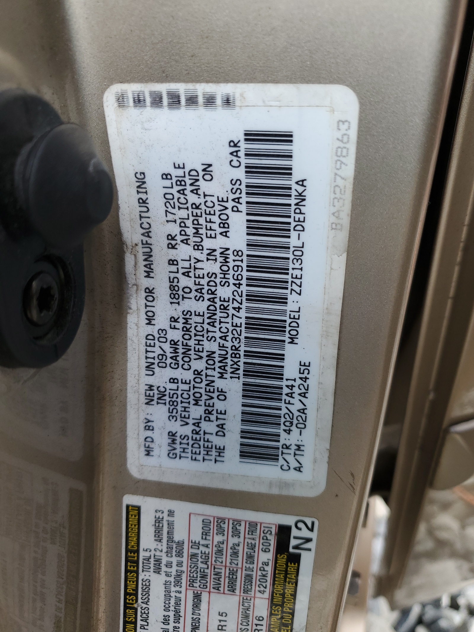 1NXBR32E74Z246918 2004 Toyota Corolla Ce