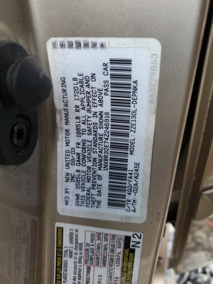 2004 Toyota Corolla Ce VIN: 1NXBR32E74Z246918 Lot: 58276554