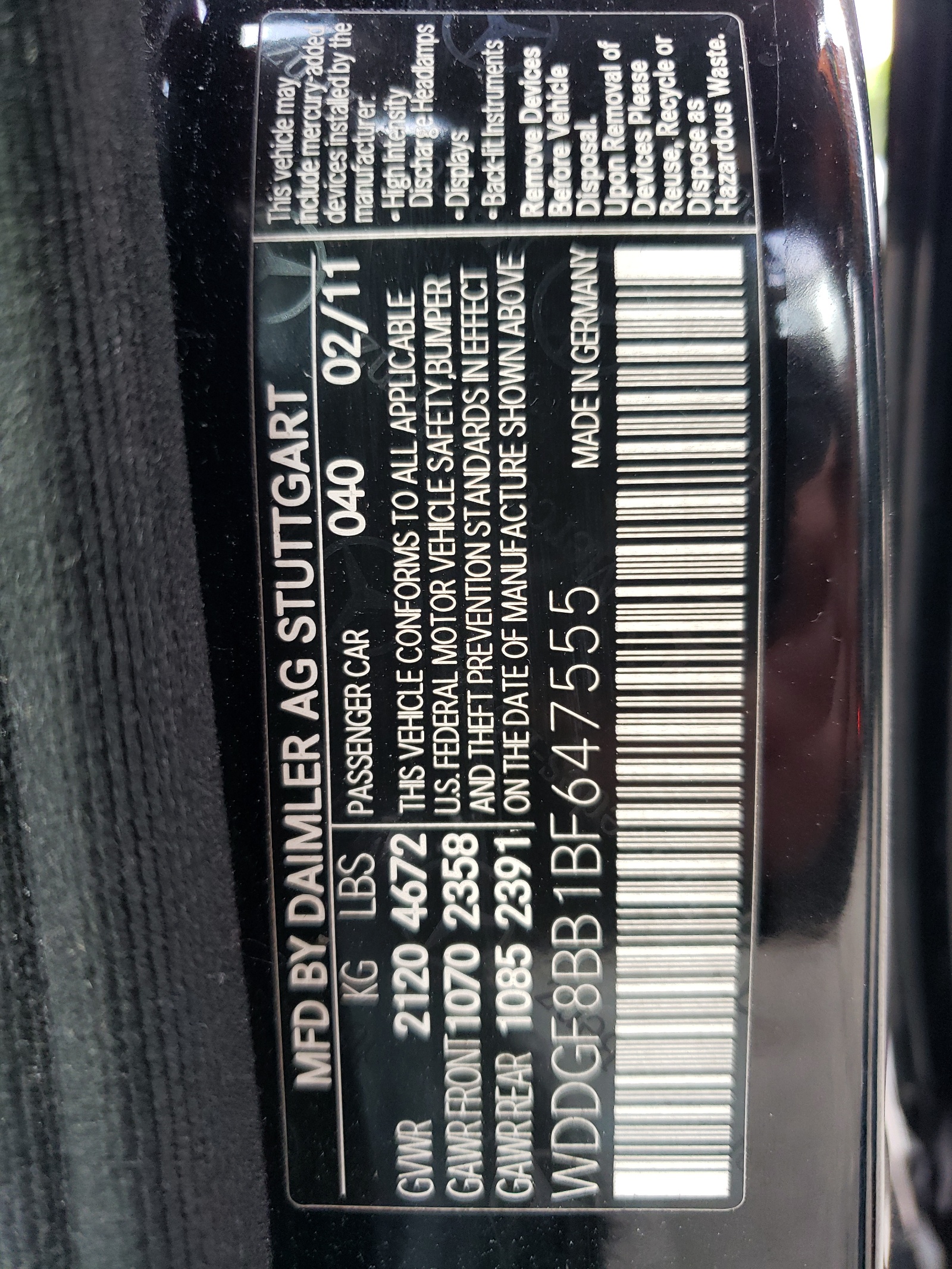 WDDGF8BB1BF647555 2011 Mercedes-Benz C 300 4Matic