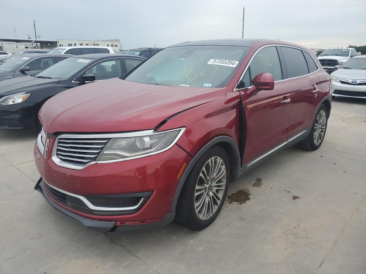 VIN 2LMPJ6LR0GBL31369 2016 LINCOLN MKX no.1