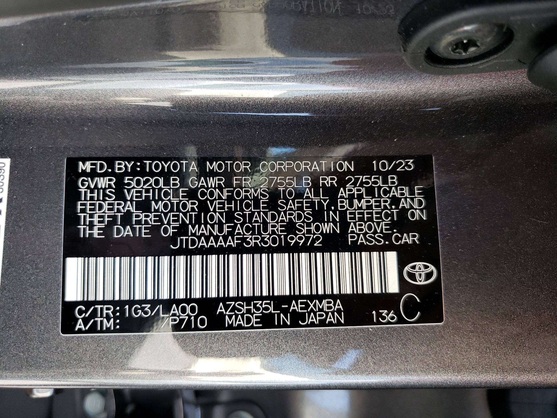 JTDAAAAF3R3019972 2024 Toyota Crown Xle