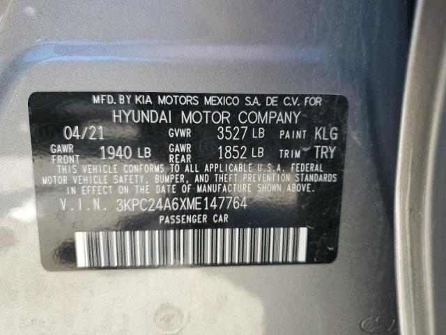 3KPC24A6XME147764 | 2021 Hyundai accent se