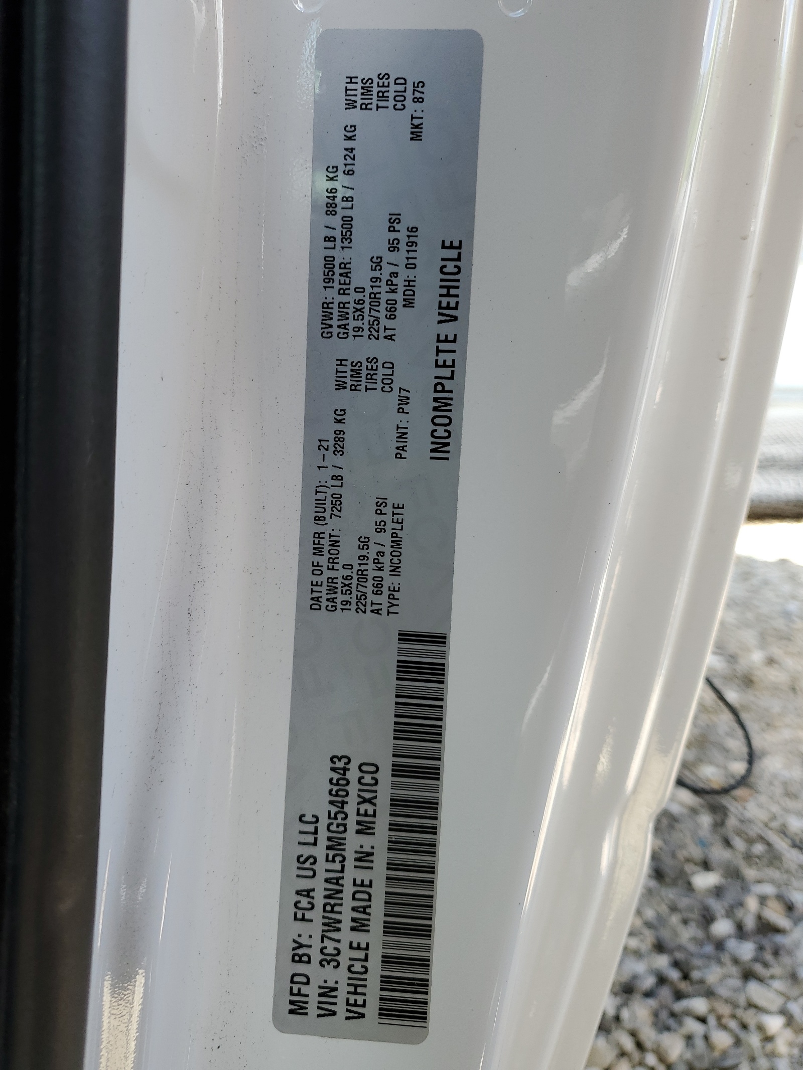 3C7WRNAL5MG546643 2021 Ram 5500