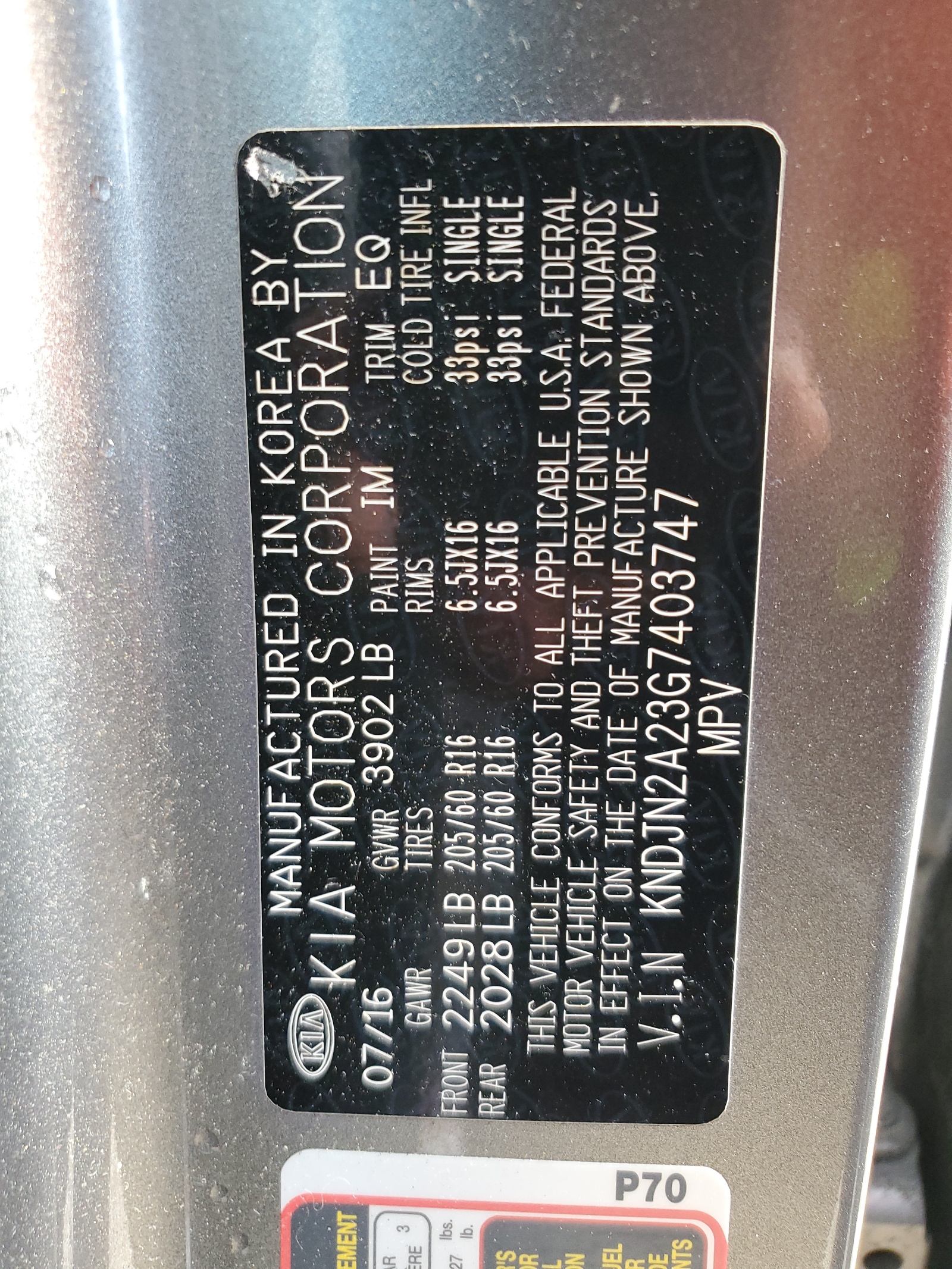 KNDJN2A23G7403747 2016 Kia Soul