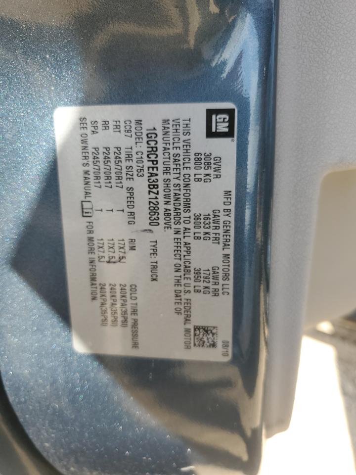 2011 Chevrolet Silverado C1500 VIN: 1GCRCPEA3BZ128630 Lot: 58984084