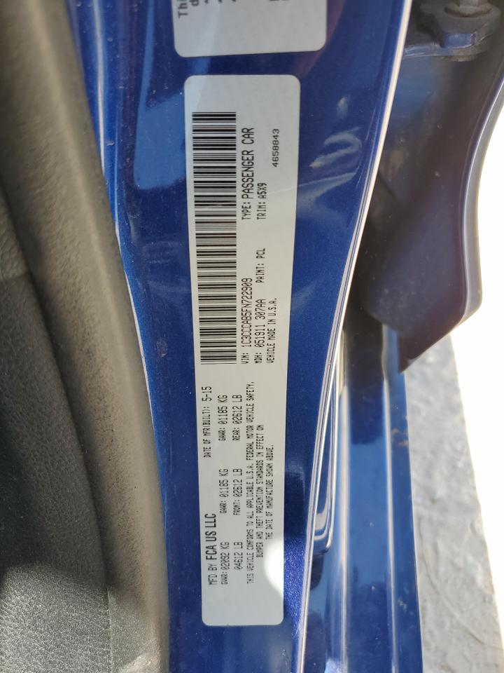 2015 Chrysler 200 Limited VIN: 1C3CCCAB5FN722909 Lot: 60766104