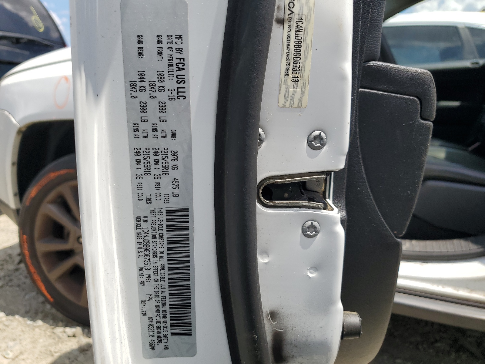 1C4NJDBB0GD673513 2016 Jeep Compass Sport