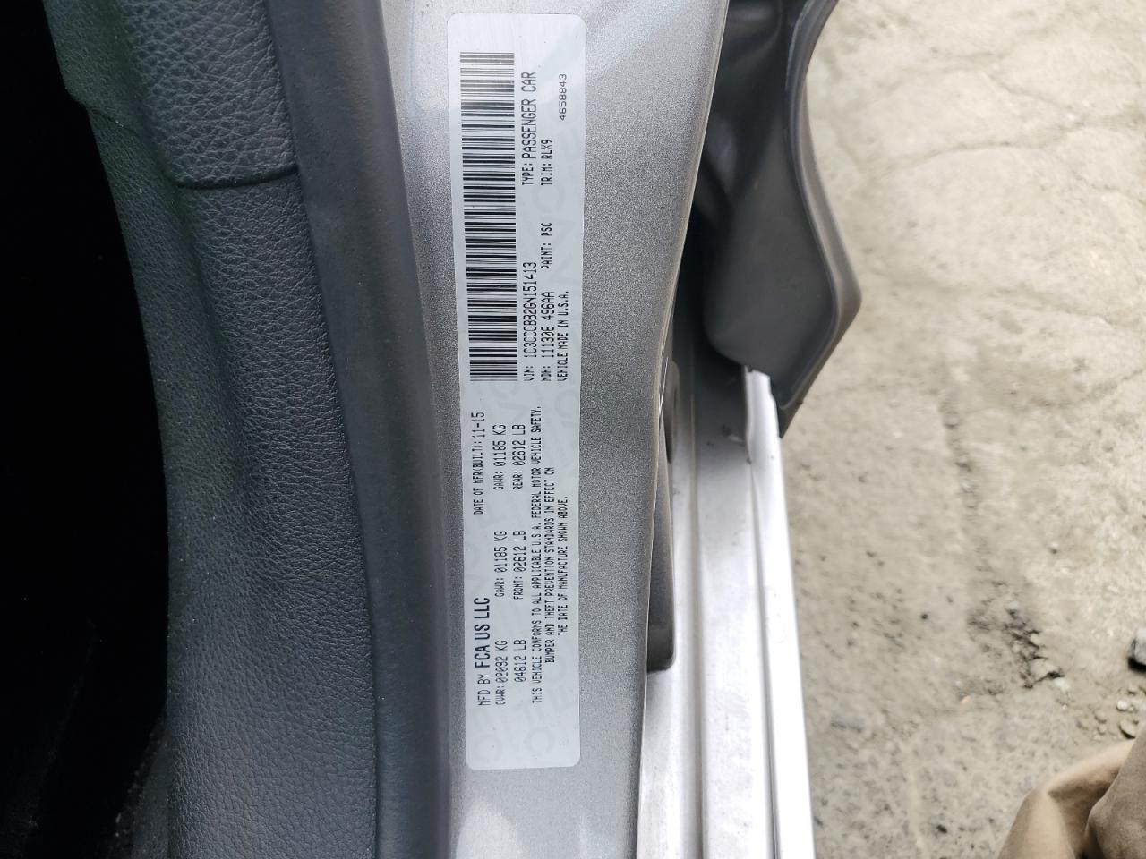 2016 Chrysler 200 S VIN: 1C3CCCBB2GN151413 Lot: 59458844