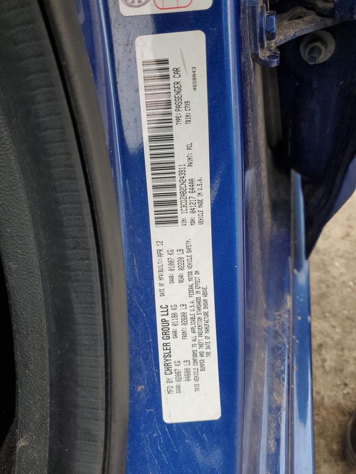 2012 Dodge Avenger Se VIN: 1C3CDZAB2CN243911 Lot: 60414334