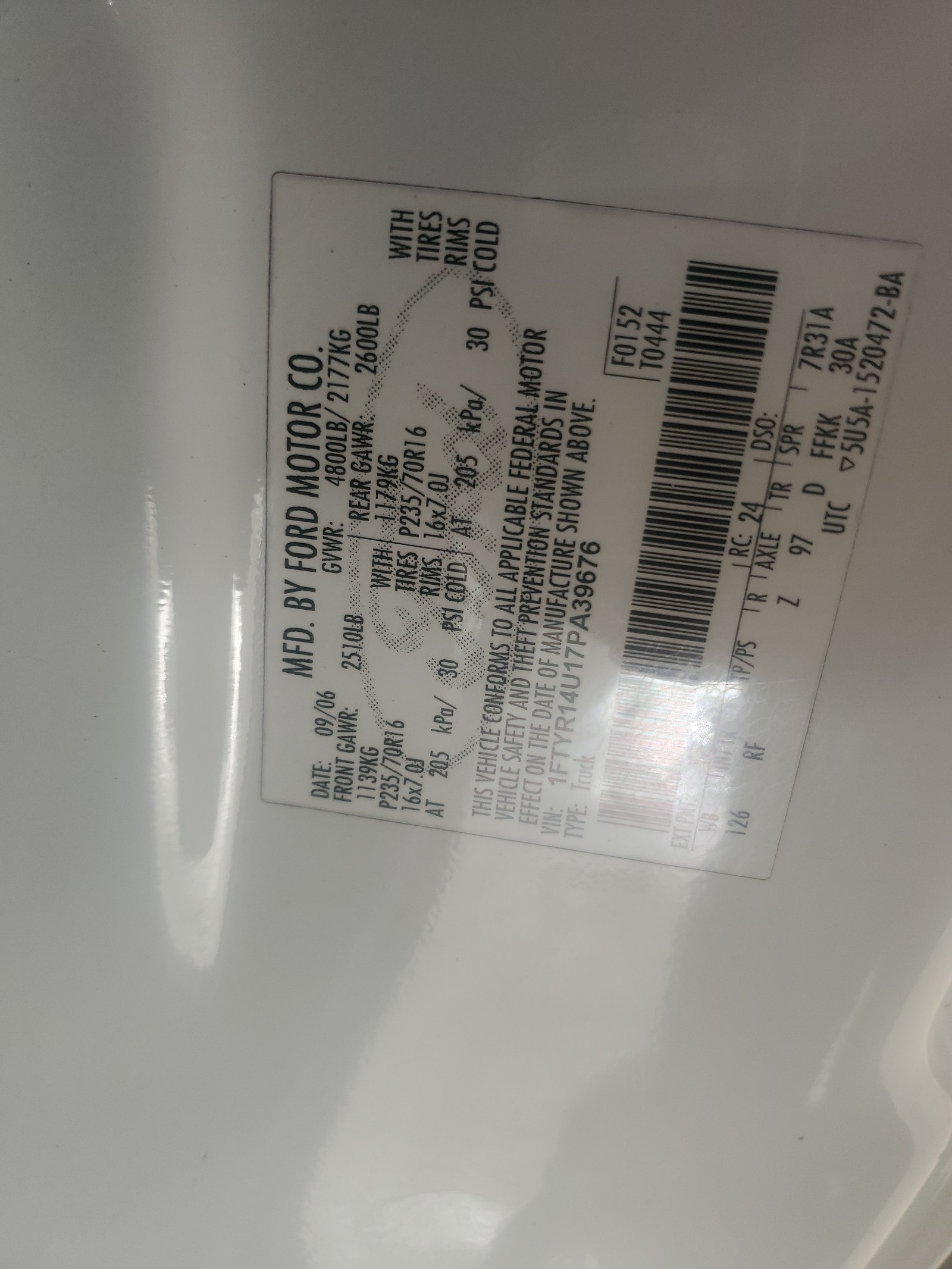 1FTYR14U17PA39676 2007 Ford Ranger Super Cab