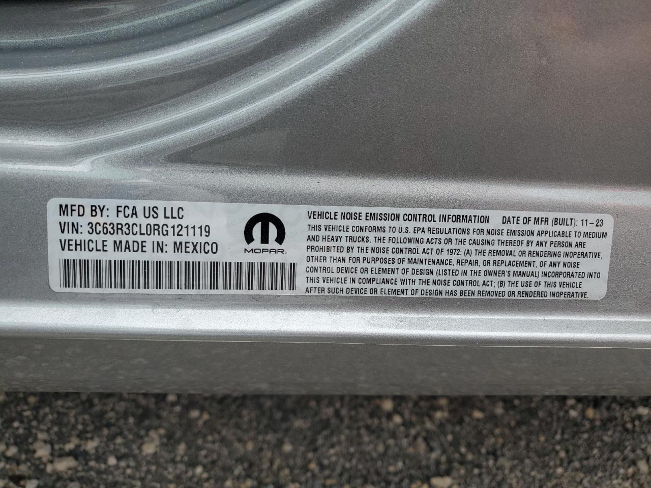 2024 Ram 3500 Tradesman VIN: 3C63R3CL0RG121119 Lot: 60943014