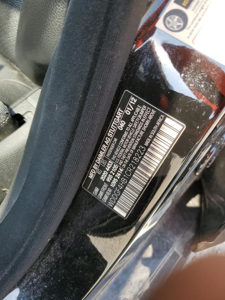 2012 Mercedes-Benz C 250 VIN: WDDGF4HB1CR218223 Lot: 57574784