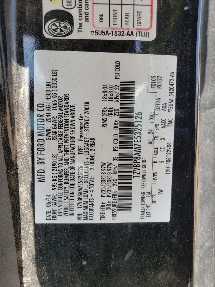 2014 Ford Mustang VIN: 1ZVBP8AM7E5325126 Lot: 59134364