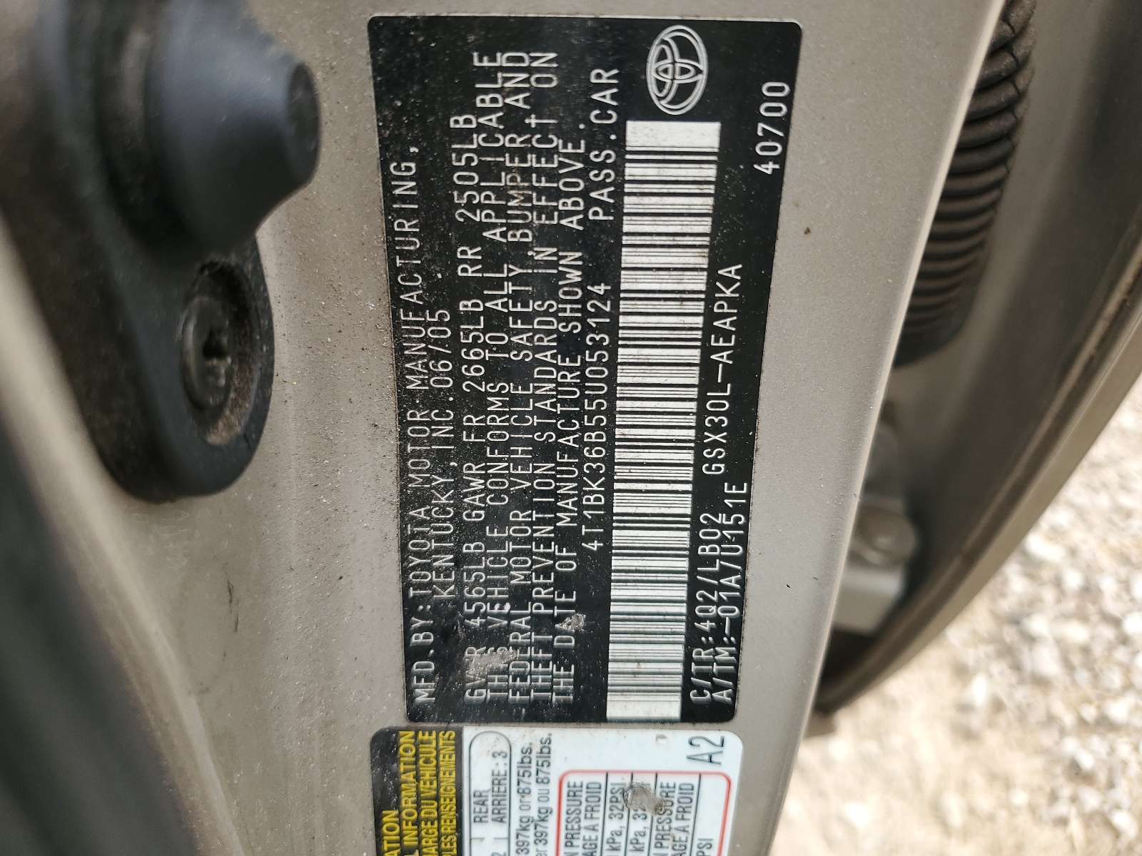 4T1BK36B55U053124 2005 Toyota Avalon Xl