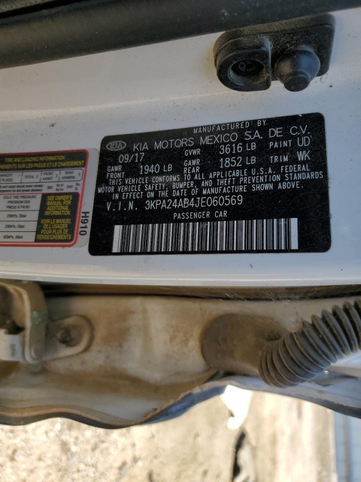 2018 Kia Rio Lx VIN: 3KPA24AB4JE060569 Lot: 58323584