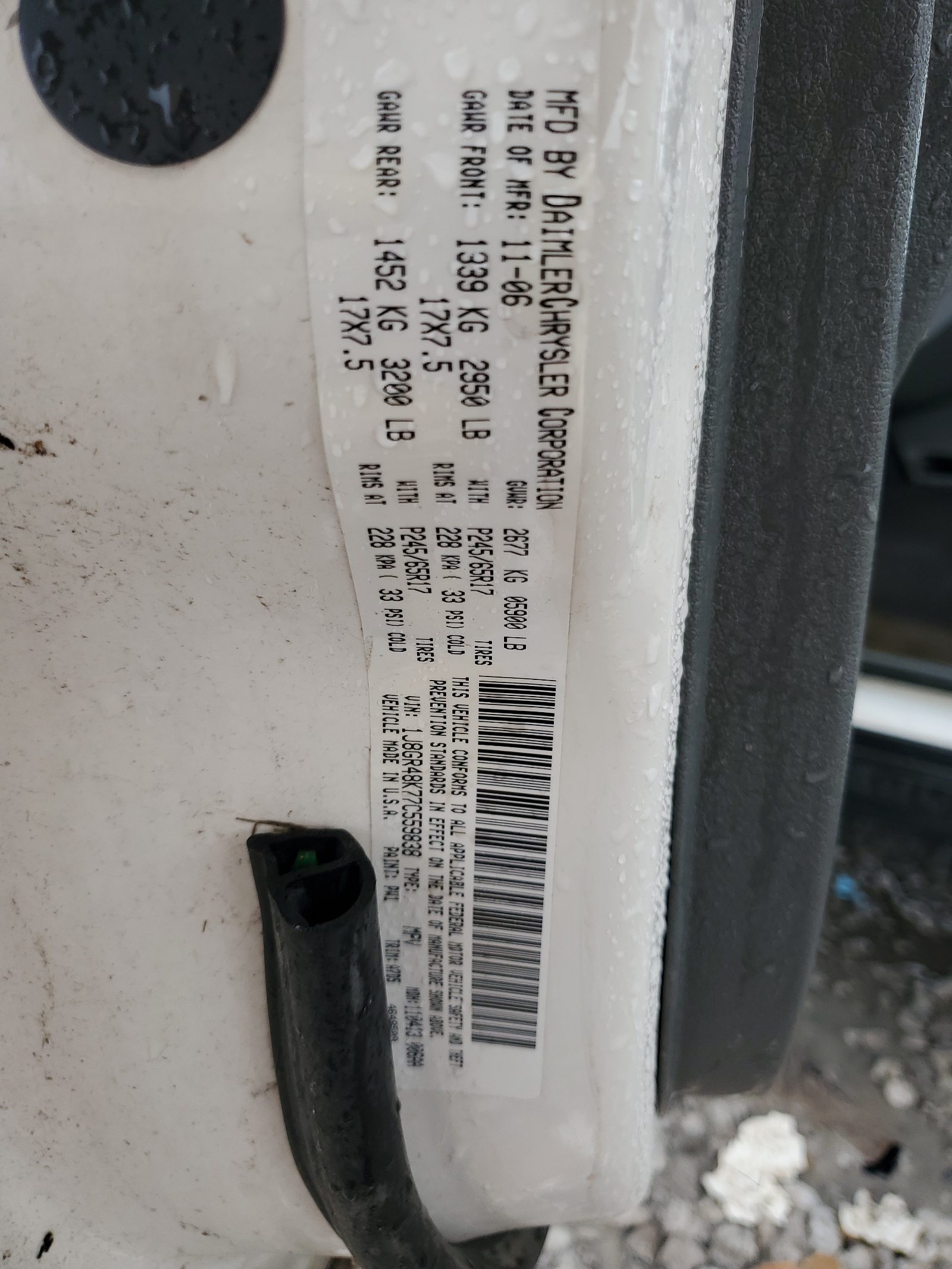 1J8GR48K77C559838 2007 Jeep Grand Cherokee Laredo