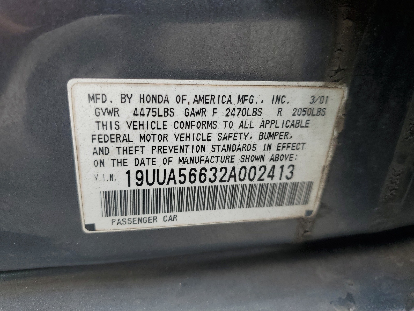 19UUA56632A002413 2002 Acura 3.2Tl