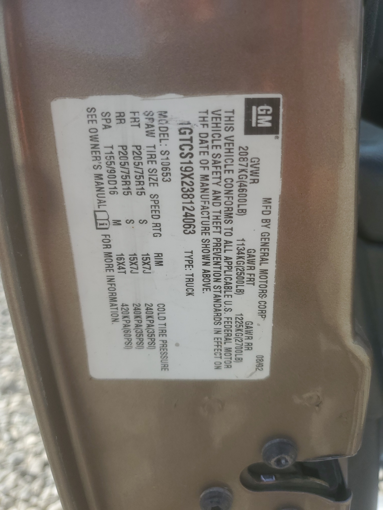 1GNCS13X83K108663 2003 Chevrolet Blazer