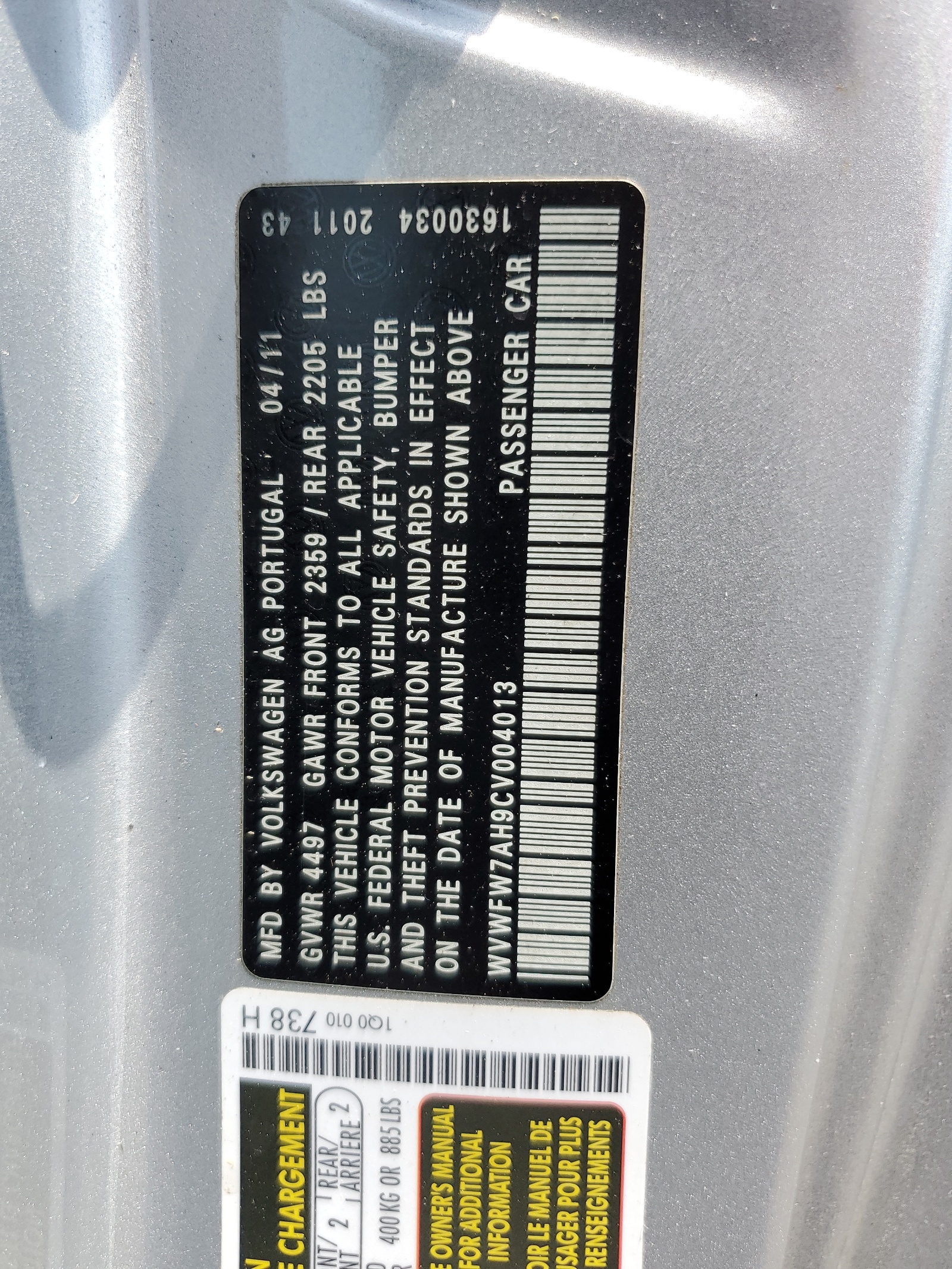 WVWFW7AH9CV004013 2012 Volkswagen Eos Lux