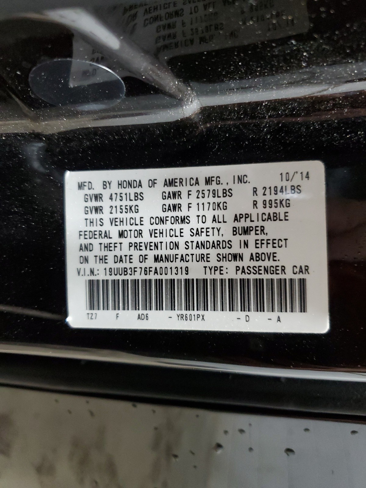 19UUB3F76FA001319 2015 Acura Tlx Advance