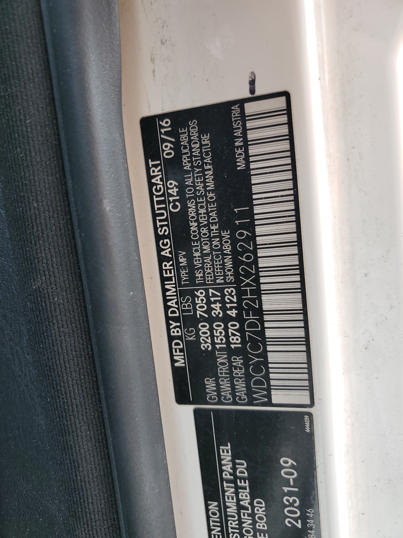 WDCYC7DF2HX262911 2017 Mercedes-Benz G 63 Amg