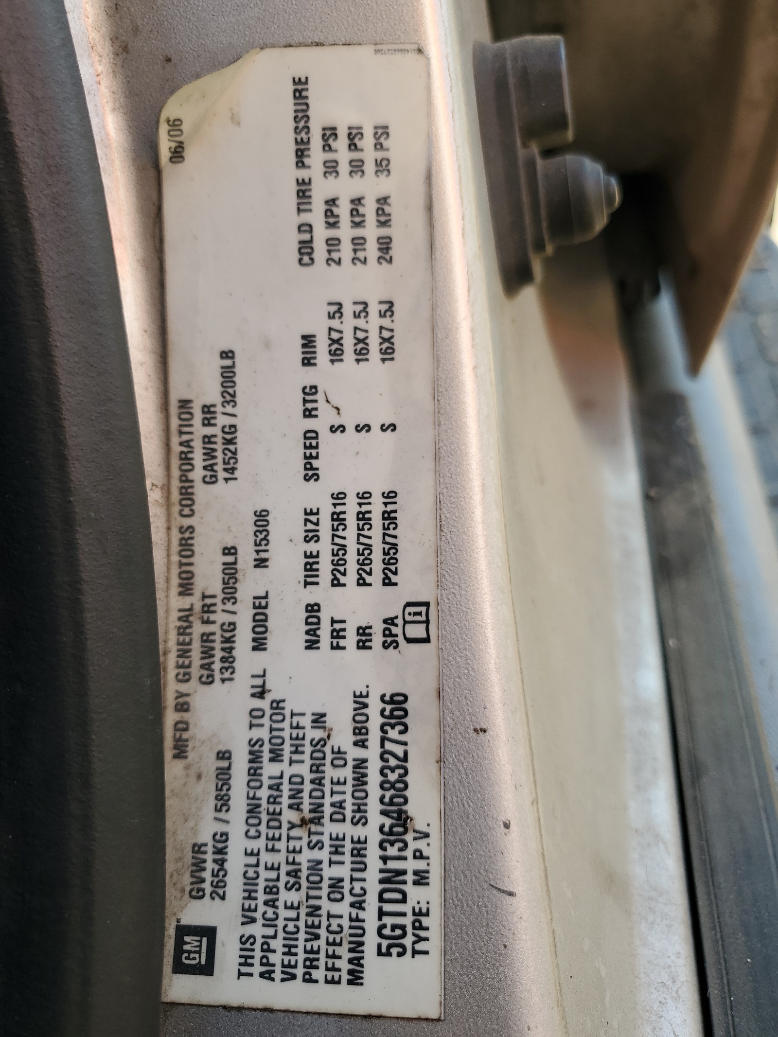 5GTDN136468327366 2006 Hummer H3