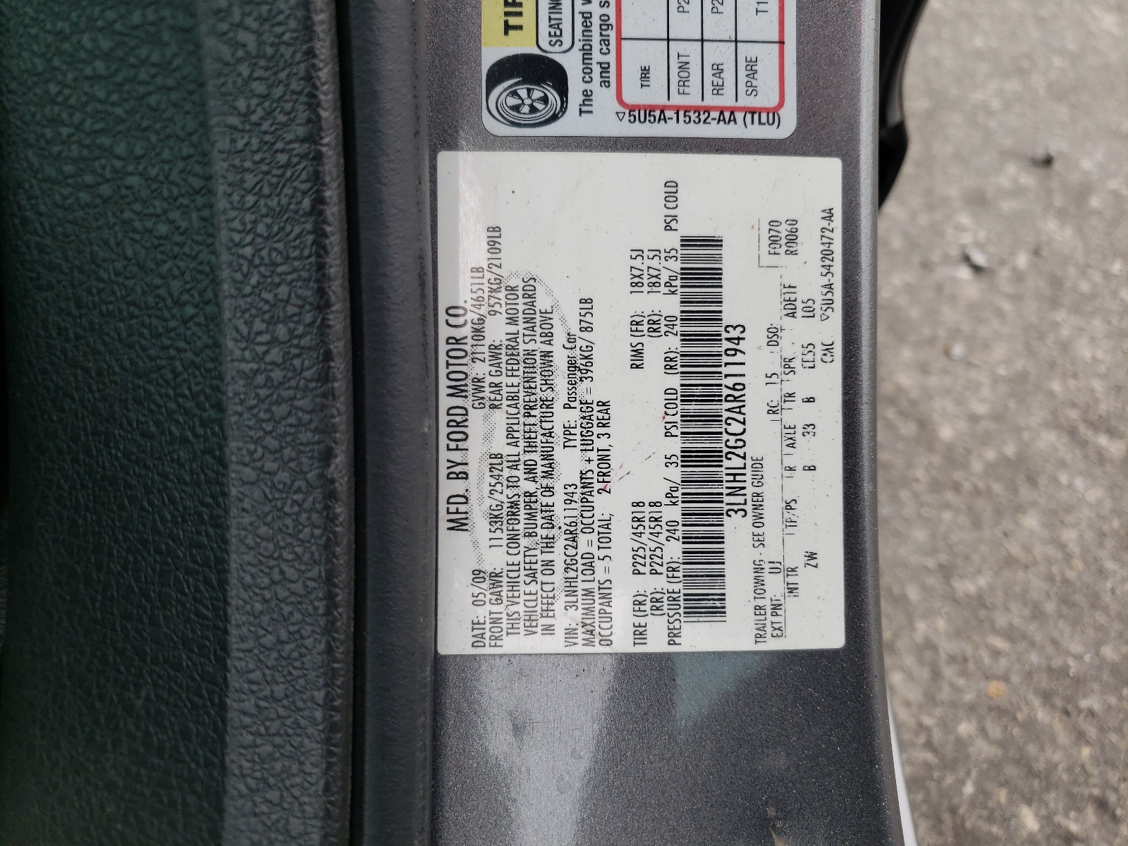 3LNHL2GC2AR611943 2010 Lincoln Mkz