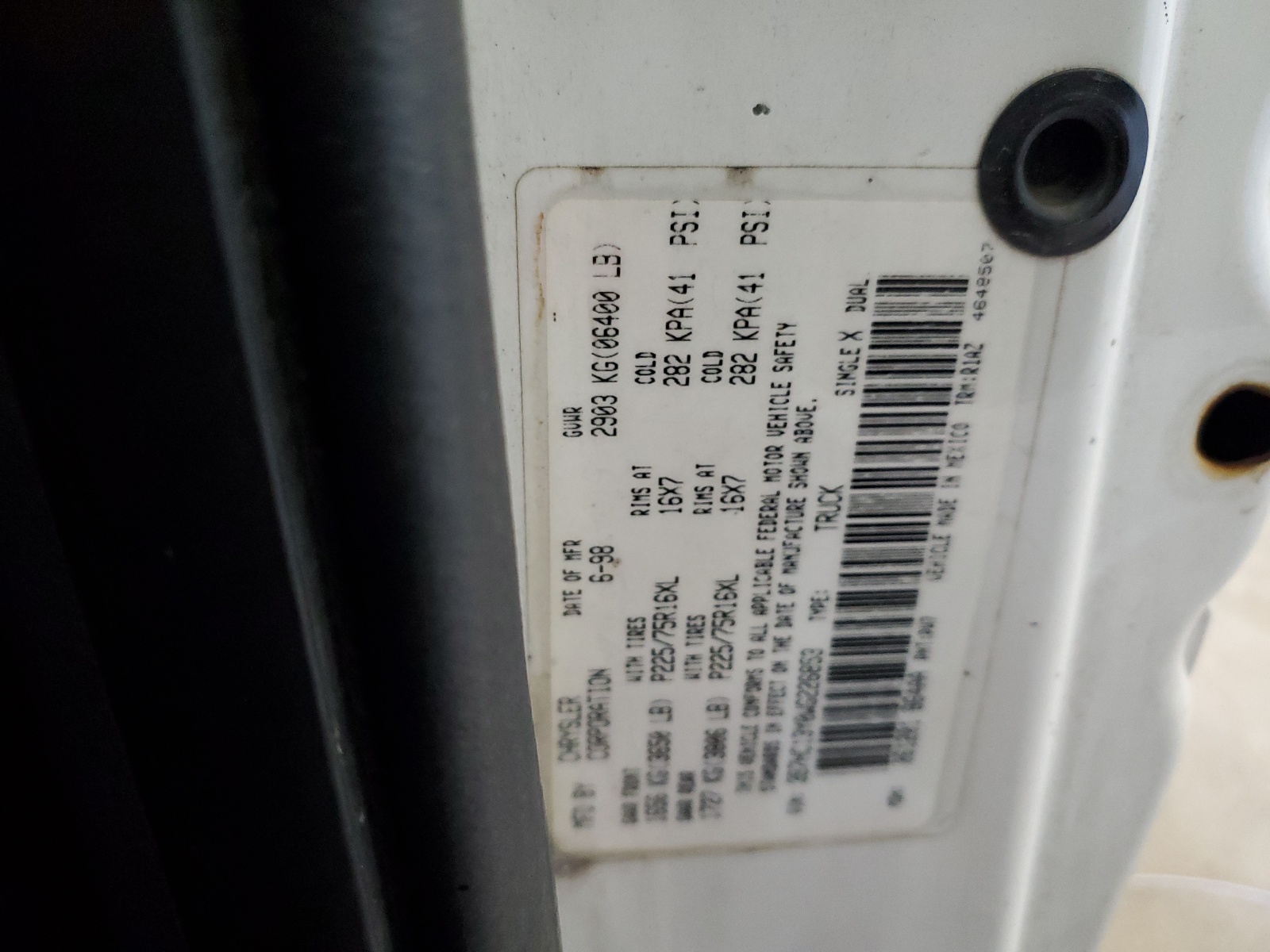 3B7HC13Y0WG226853 1998 Dodge Ram 1500