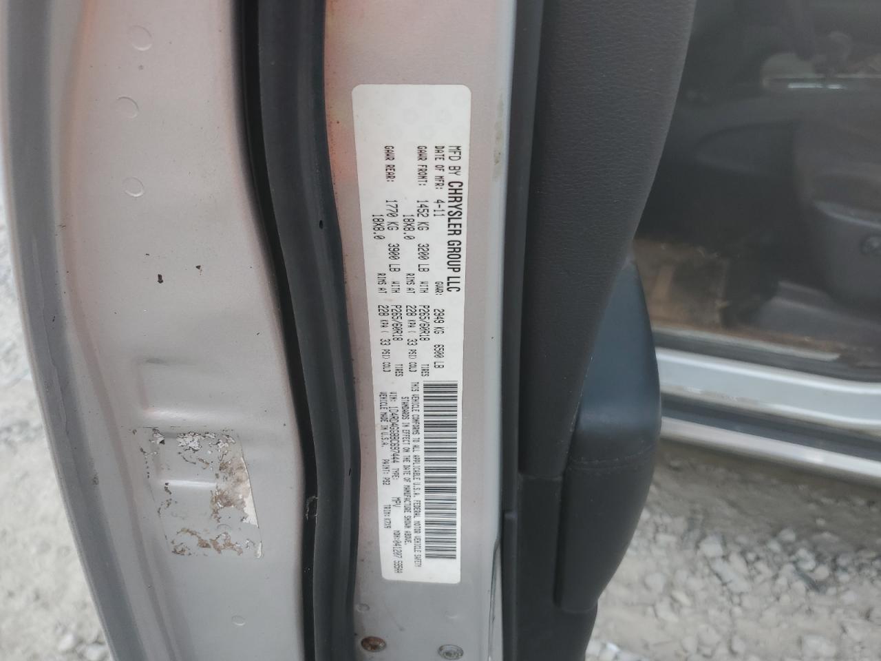 2011 Dodge Durango Crew VIN: 1D4RD4GG8BC697444 Lot: 60909664