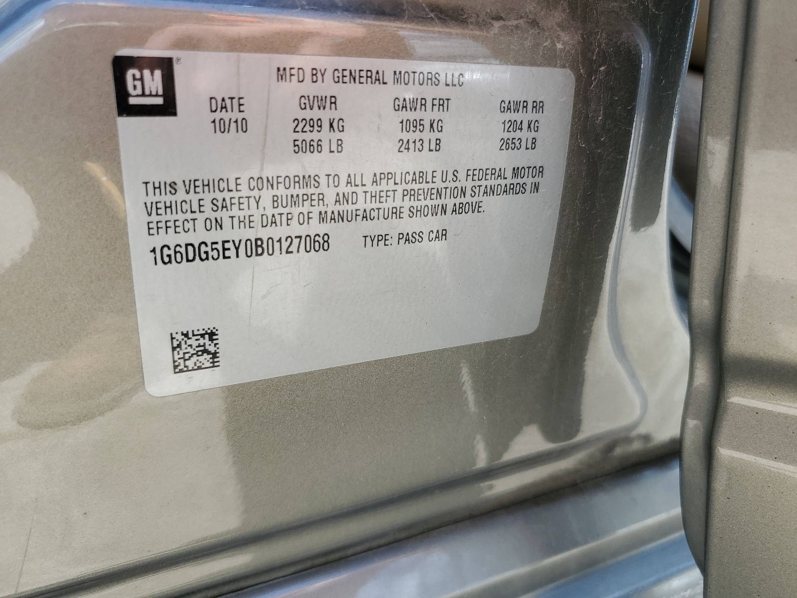 1G6DG5EY0B0127068 2011 Cadillac Cts Luxury Collection