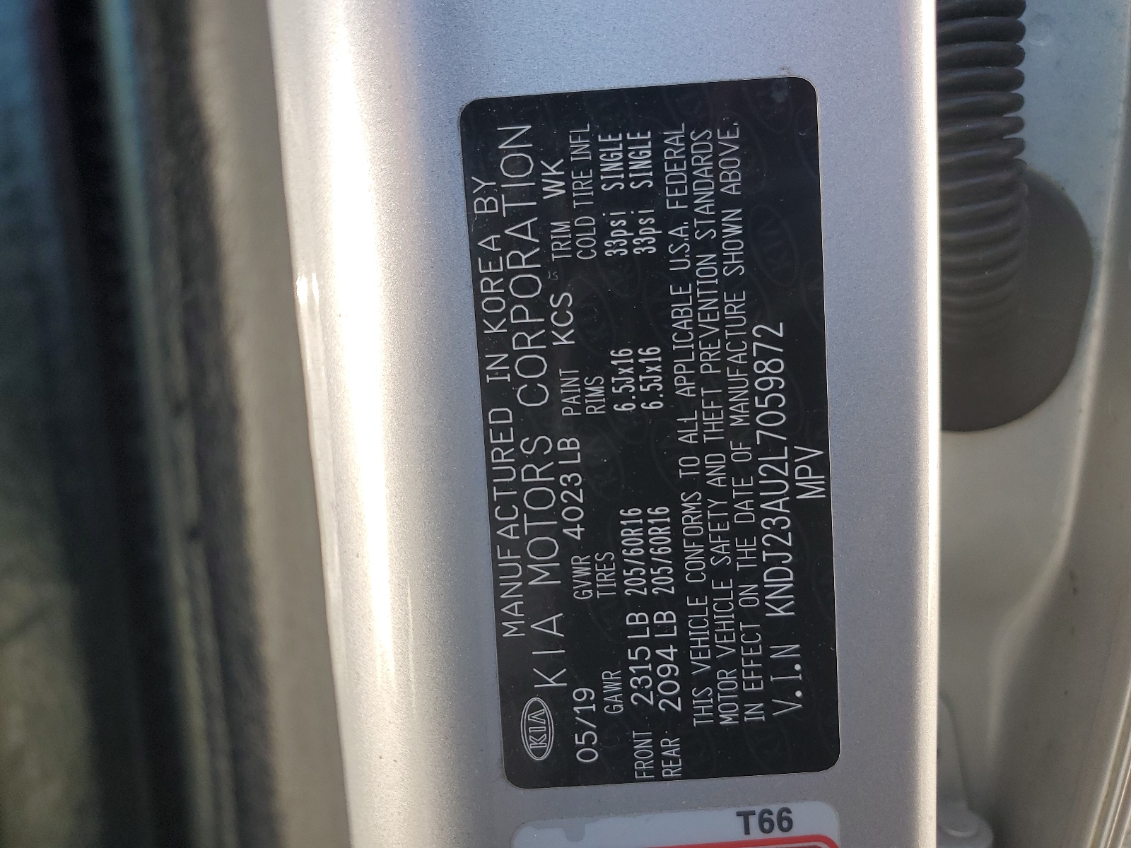 KNDJ23AU2L7059872 2020 Kia Soul Lx