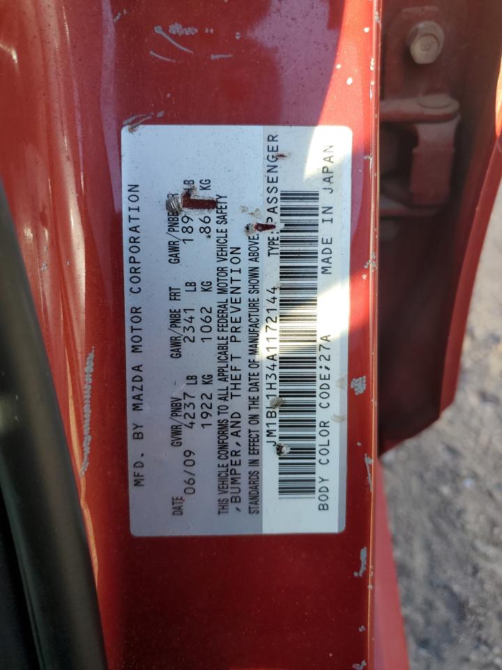 2010 Mazda Speed 3 VIN: JM1BL1H34A1172144 Lot: 58650474