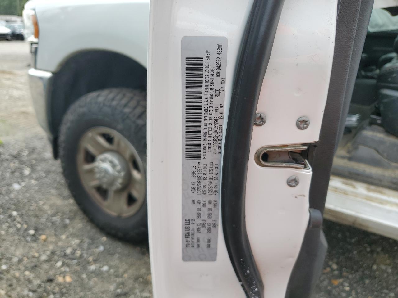 2019 Ram 2500 Tradesman VIN: 3C6UR5HJ0KG577019 Lot: 58895814