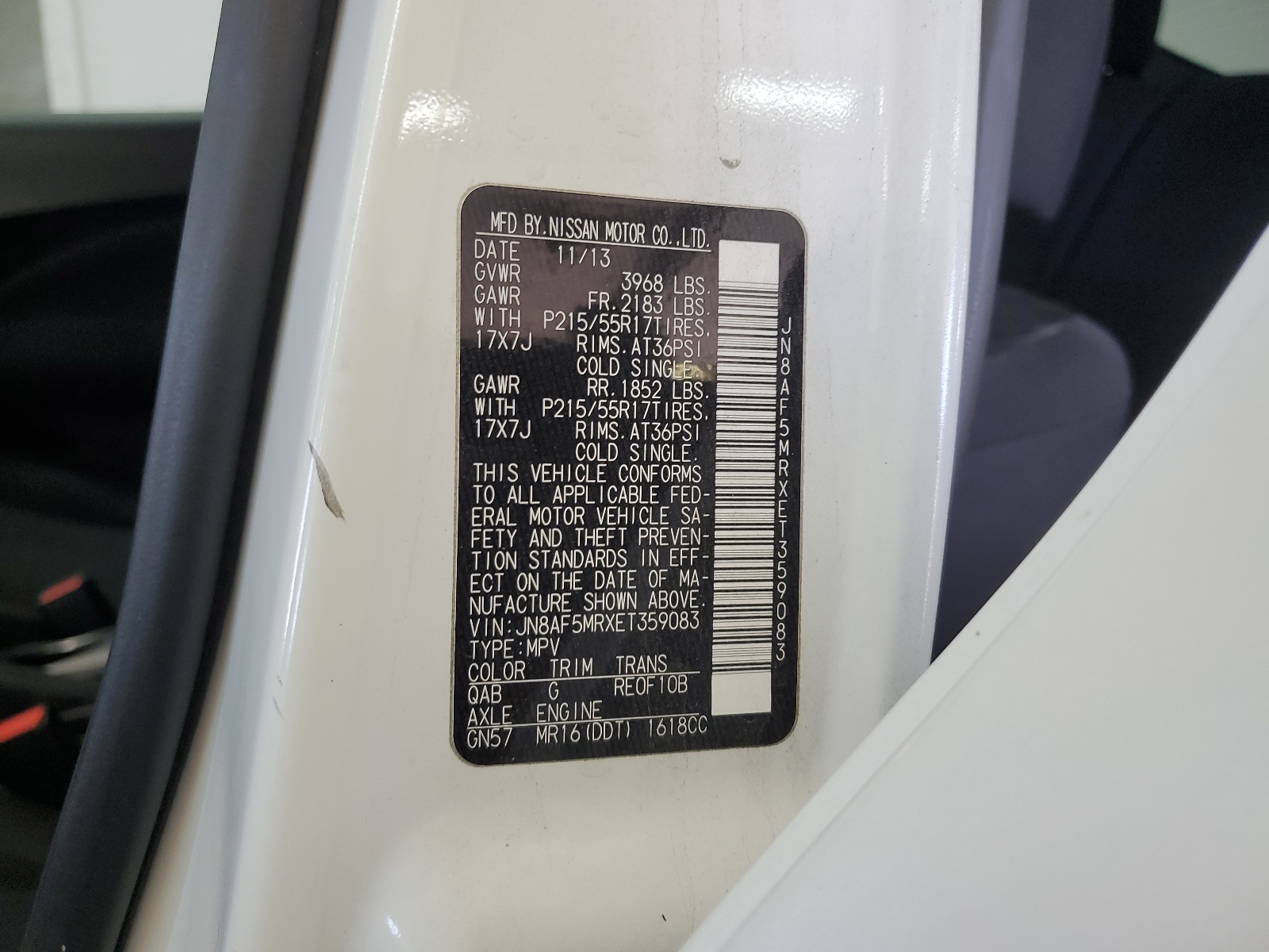 JN8AF5MRXET359083 2014 Nissan Juke S