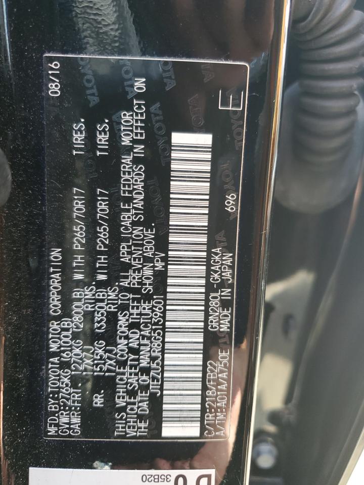 2016 Toyota 4Runner Sr5 VIN: JTEZU5JR8G5139601 Lot: 58525334