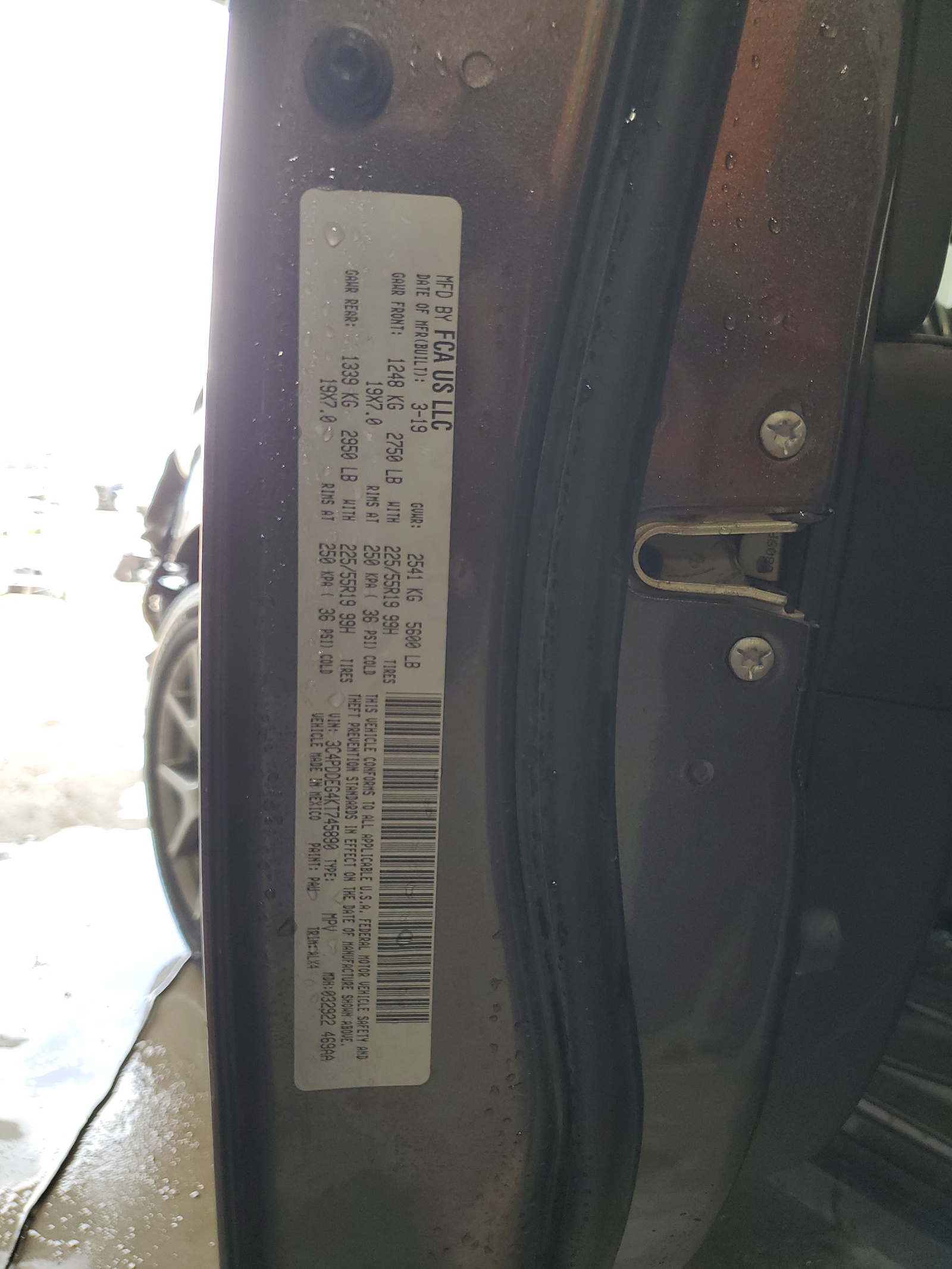 3C4PDDEG4KT745890 2019 Dodge Journey Gt