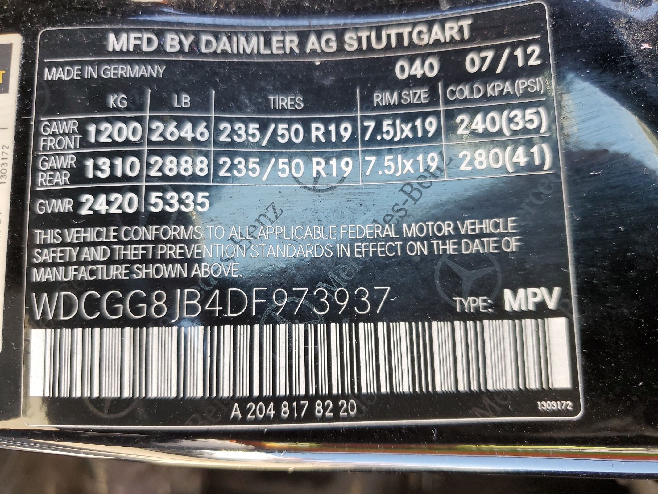 WDCGG8JB4DF973937 2013 Mercedes-Benz Glk 350 4Matic