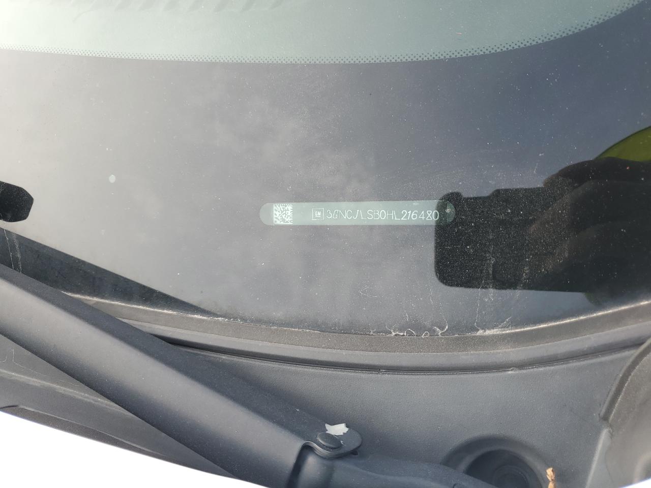 2017 Chevrolet Trax 1Lt VIN: 3GNCJLSB0HL216480 Lot: 59431304