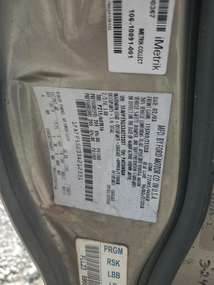 1FAFP55U33A212331 2003 Ford Taurus Ses