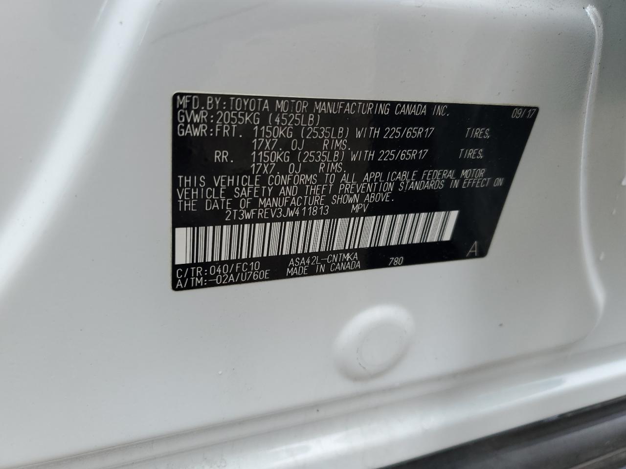 2T3WFREV3JW411813 2018 TOYOTA RAV 4 - Image 14